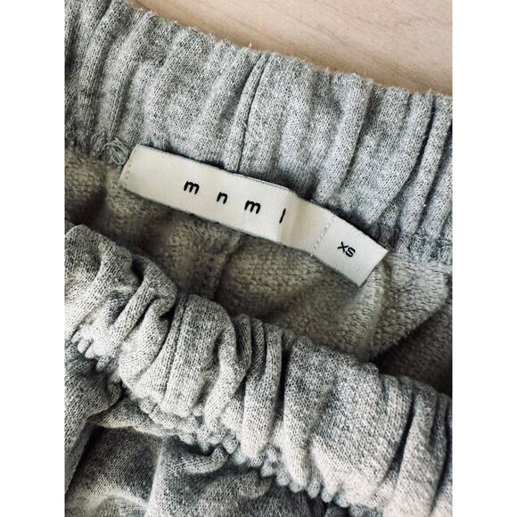 MNML Unisex Sweatpants Grey Size XS Flared Leg Paint Splatter High Waist - Picture 2 of 11